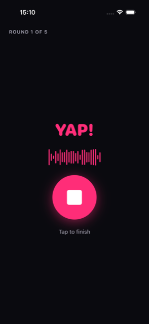 Recording a Yap in the app